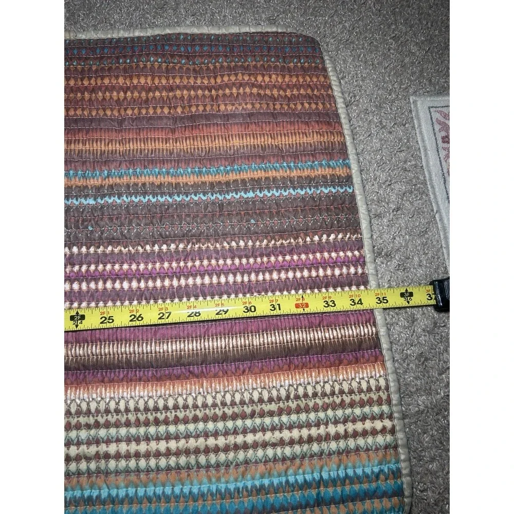 Bohemian Quilted Bright Pastel Pillowcase Sham Cozy Home Rustic Boho Aztec Count